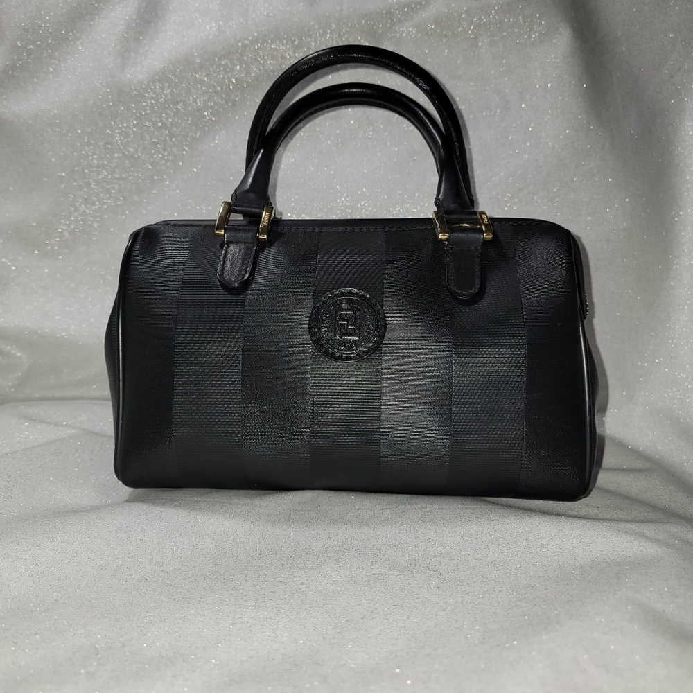 ** SOLD on VC**  Vintage FENDI Black Stripe Mini Bag - Picture 12 of 14
